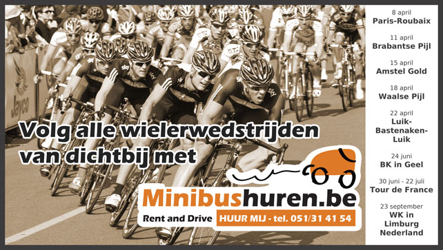 naar het wielrennen met minibushuren.be